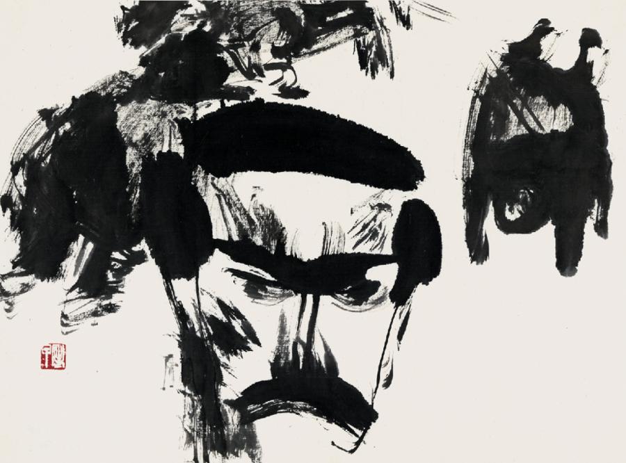 自画像,20世纪90年代,46.5×34.5CM.png